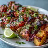 Sweet and smoky Grilled Pineapple Chicken Skewers, perfect for summer barbecues and tropical flavor lovers.