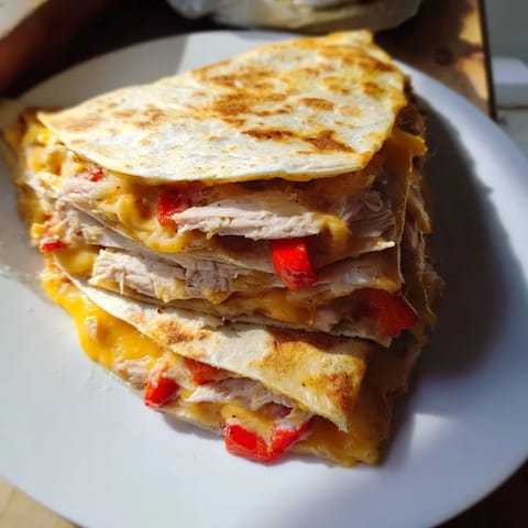 Chicken Quesadilla Grilled Peppers