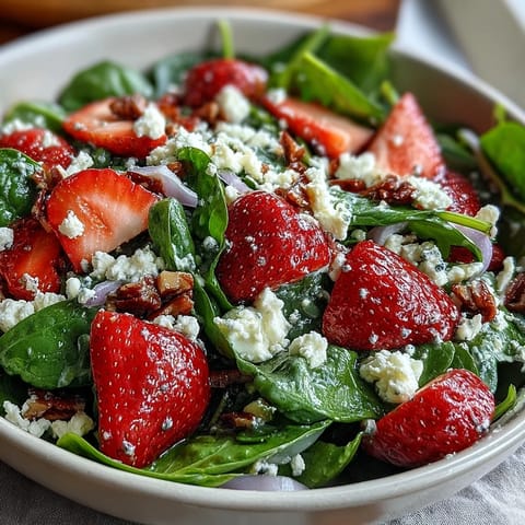 Fresh Strawberry Spinach Salad