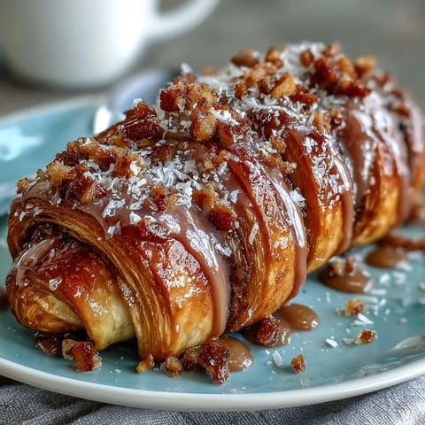 Fluffy mini orange rolls baked in crescent dough, drizzled with zesty citrus glaze and topped with fresh orange zest.  