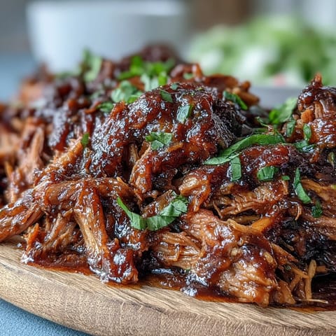 Tender Juneteenth BBQ Pulled Pork with vibrant watermelon slaw, a smoky-sweet summer picnic delight.