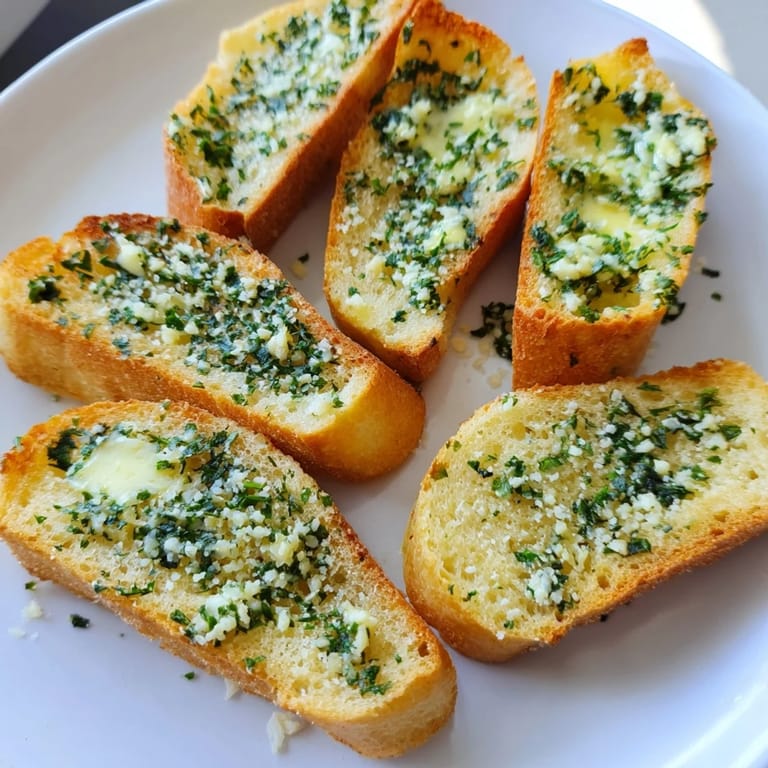 Warm and crusty garlic bread, a delicious side dish, baked to a perfect golden brown, ready to serve.