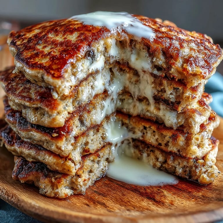 A warm plate of Protein Power Pancakes served with Greek yogurt and sliced bananas, perfect for a high-protein meal.
