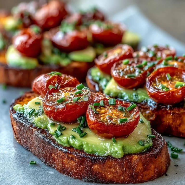 Sweet potato toasts spread with peanut butter, sliced bananas, and granola, drizzled with honey for a sweet bite.