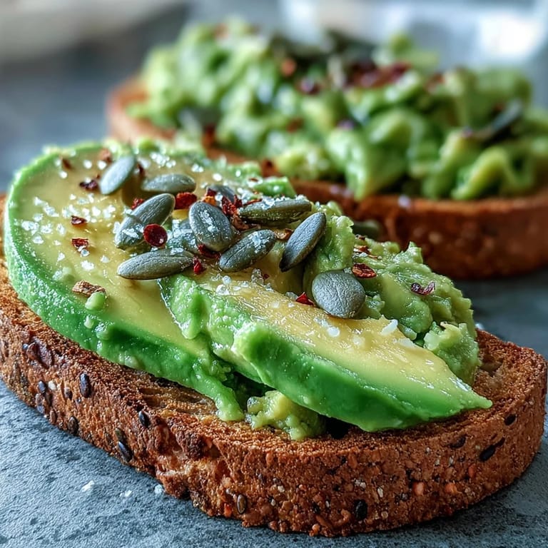 Savory whole grain avocado toast featuring ripe avocado, lemon zest, and optional crumbled feta for a quick, protein-rich morning meal.