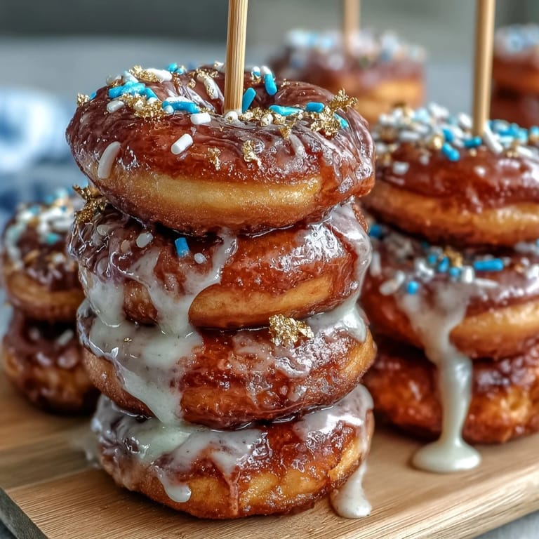 Show-stopping Graduation Party Donut Tower, a sweet centerpiece with rainbow sprinkles for grads.