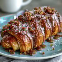 Fluffy mini orange rolls baked in crescent dough, drizzled with zesty citrus glaze and topped with fresh orange zest.  
